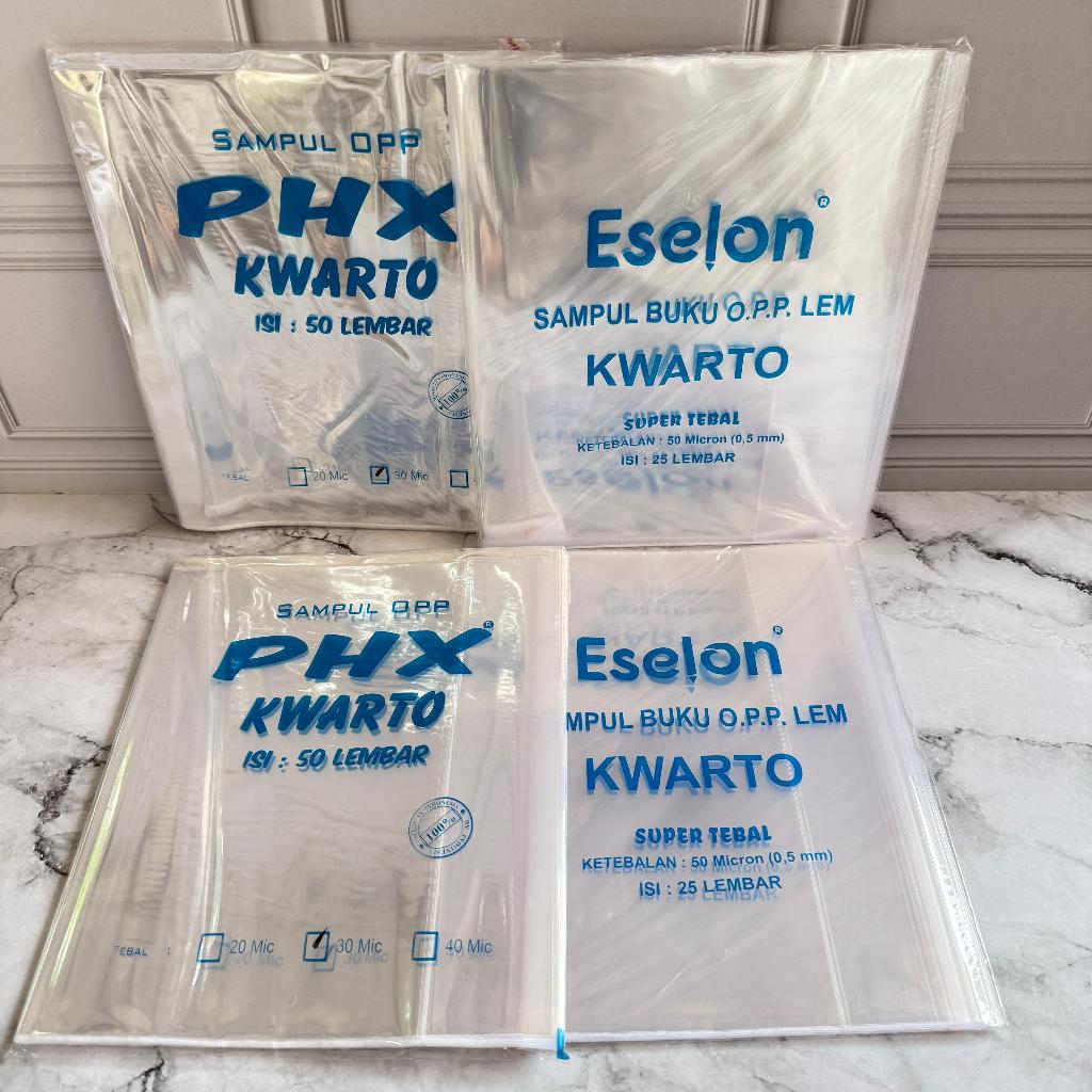 

SATU PACK ( 50 LEMBAR ) Sampul Plastik OPP Buku Tulis Kwarto Sampul Plastik Buku Tulis Qwarto