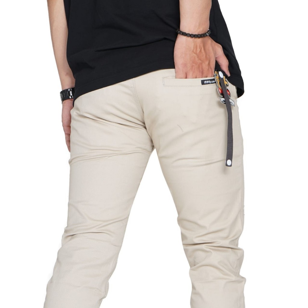 Celana Chinos Pria Panjang Slim Fit Original FIFTY ONE DENIM Chino Premium Original
