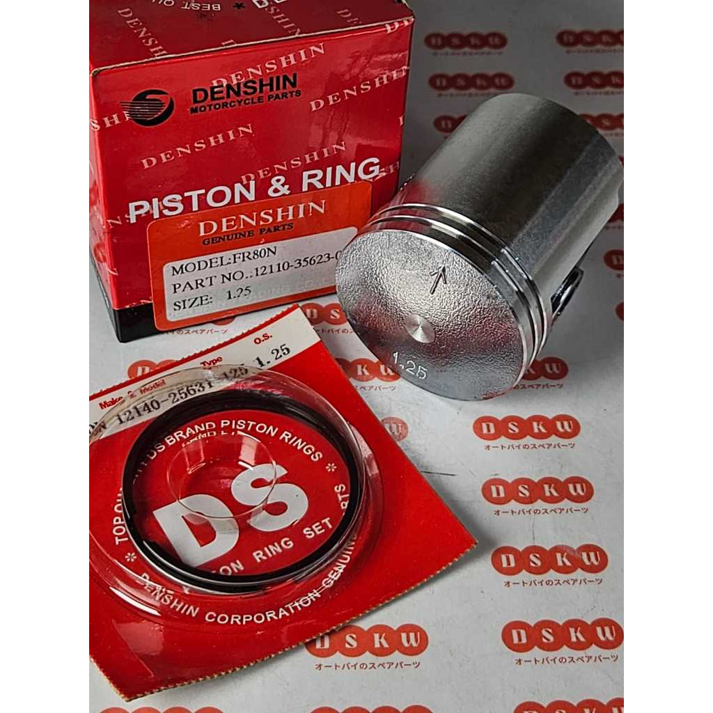 Piston & Ring Piston Oversize 125 FR80 | FR 80 Denshin