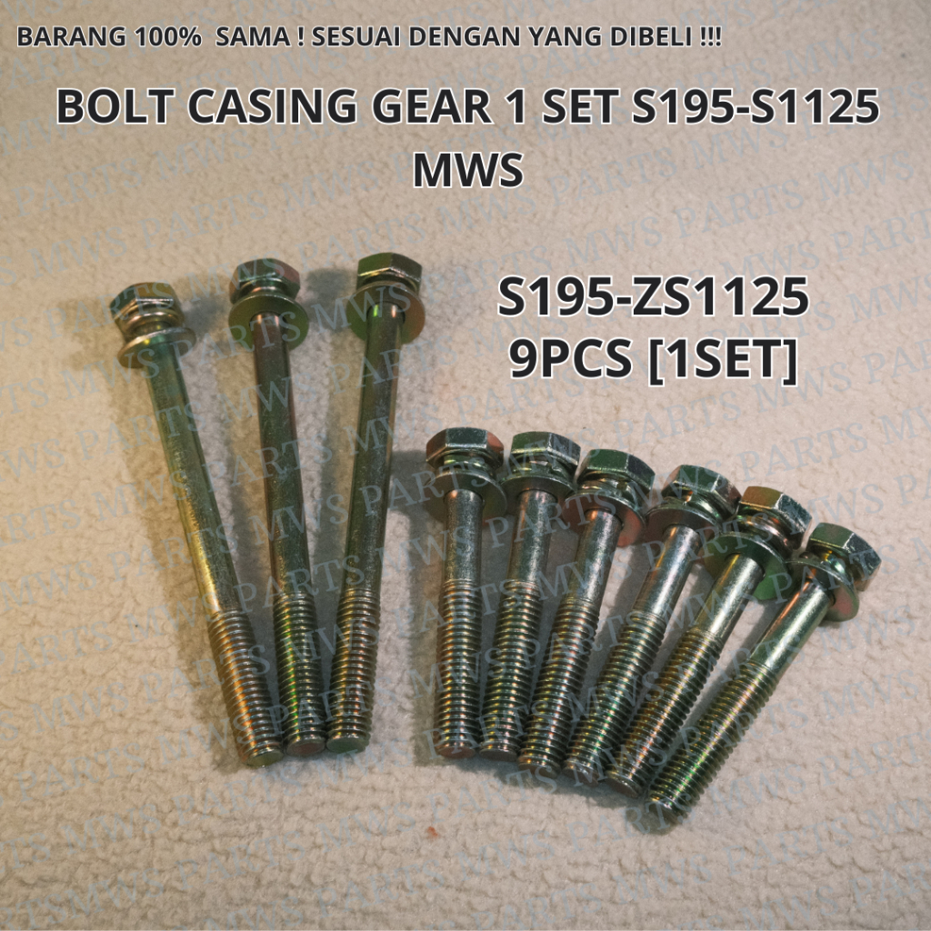 BOLT CASING GEAR BAUT GEAR CASING BAUT CASING GEAR BAUT KOMPLIT TUTUP SAMPING KAP ENGKOL MESIN DIESE