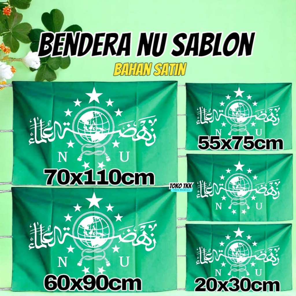 Bendera NU / Bendera nahdlatul ulama bahan satin