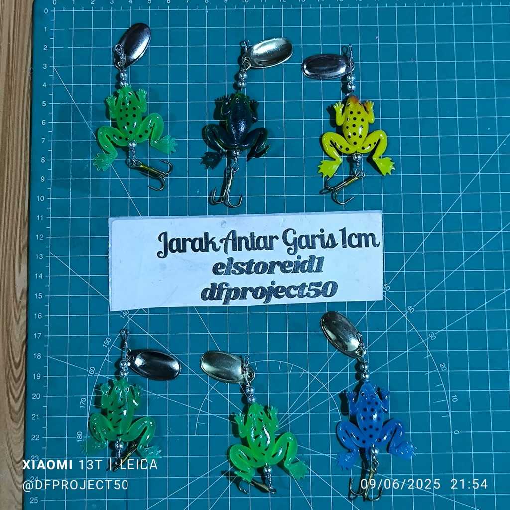 SOFT LURE bentuk KATAK/KODOK sudah ada TRIPLE HOOK dan SPINER UMPAN CASTING IKAN GABUS TOMAN