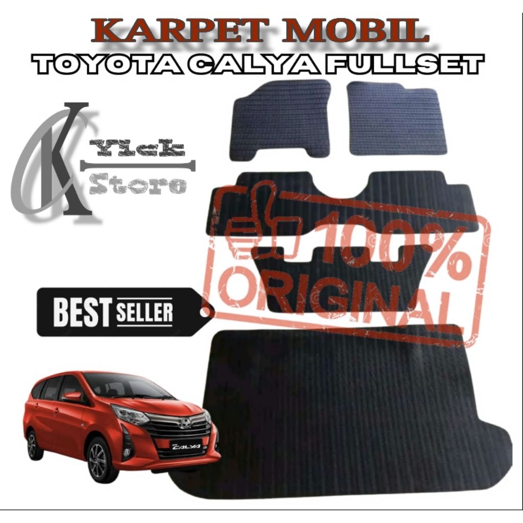 Karpet mobil calya full set / Karpet calya full set / matras alas kaki mobil Toyota calya fullset si