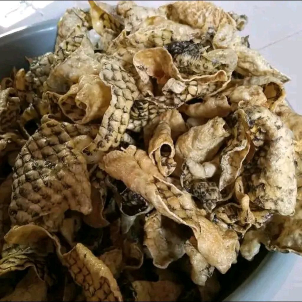 

[CEMILAN] 200Grm Kerupuk Kulit Ikan Kakap Cemilan Snack Keripik Food