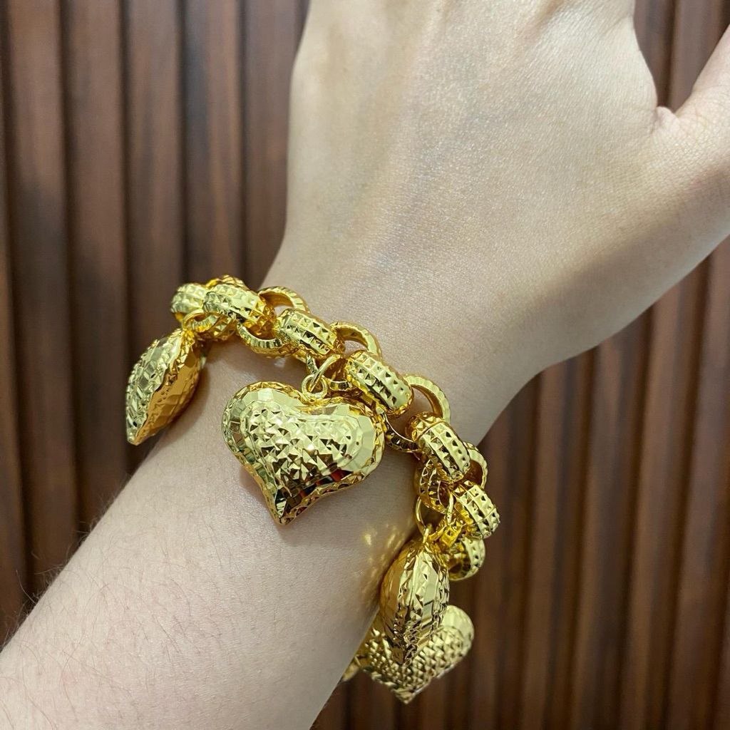 Gelang candy dubai love lapis emas