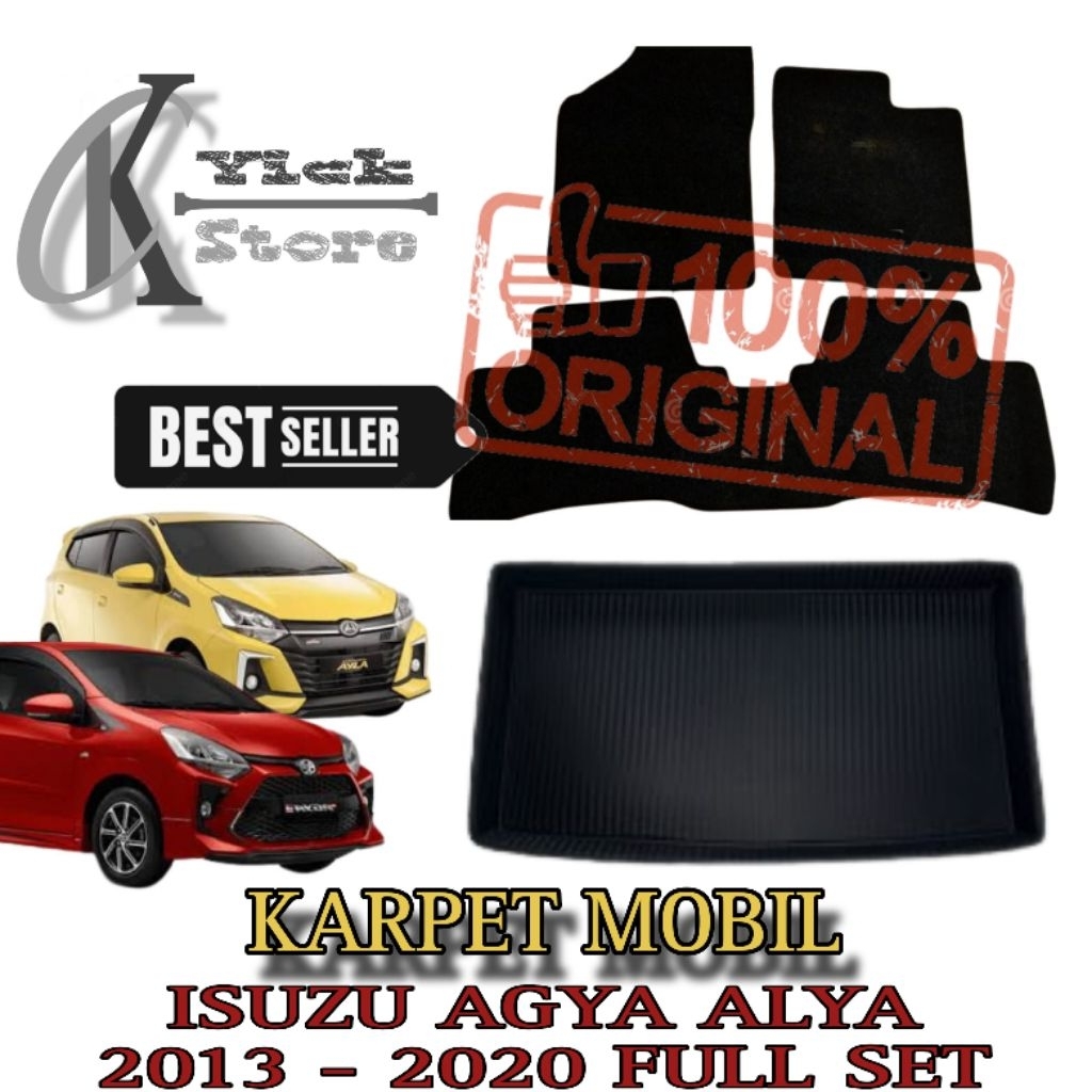 Karpet mobil agya alya 2013 - 2020 full set / Karpet mobil full set agya alya / Matras alas kaki mob