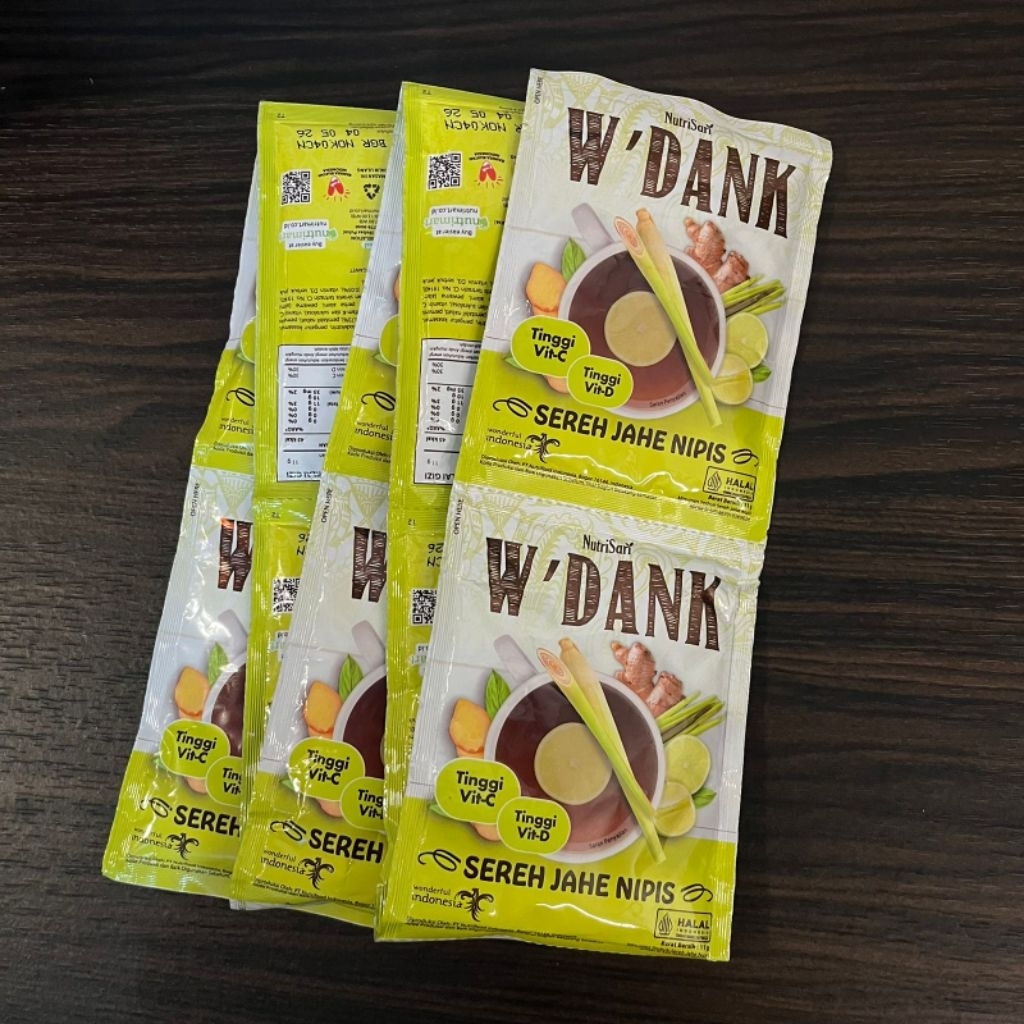 

Nutrisari Wdank Sereh Jahe Nipis Minuman instan Renceng isi 10 sachet