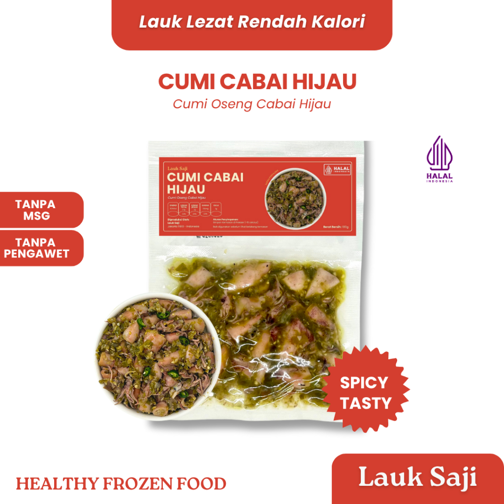 

Cumi Cabai Hijau – Lauk Siap Saji | Rendah Kalori | Tinggi Protein | Frozen Food Diet