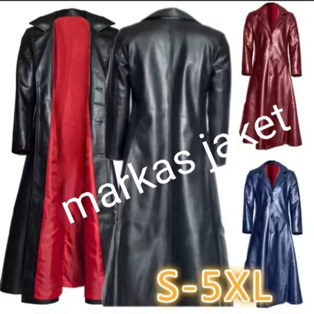 Jaket Jubah pria/Jaket Panjang Ptiasemi kulit/Jaket korea terbaru