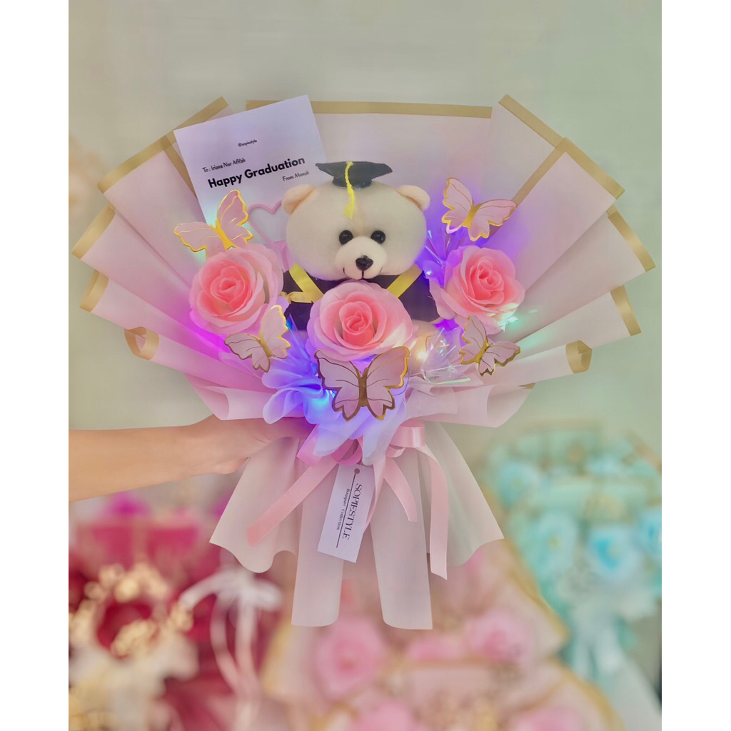 Buket boneka wisuda | Buket graduation | Buket wisuda | Buket bunga graduation