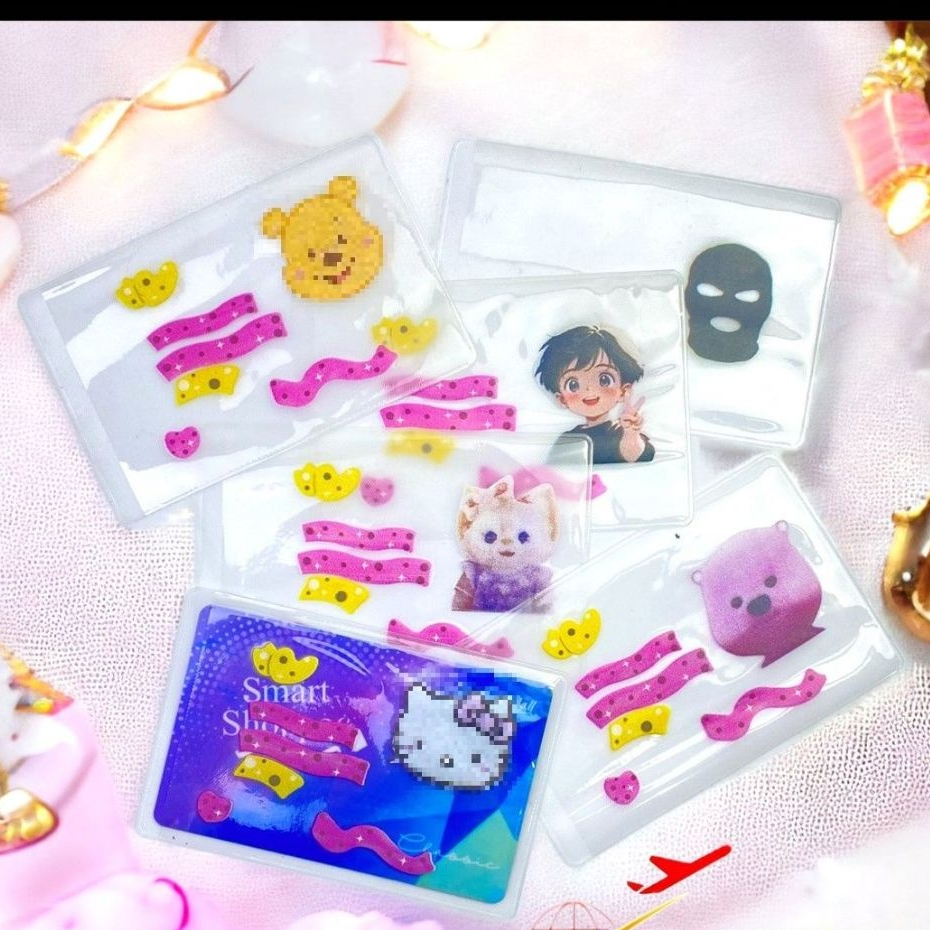 sarung pelindung kartu atm ktp card cover original impor plastik pelindung kartu aksesoris tas wanit