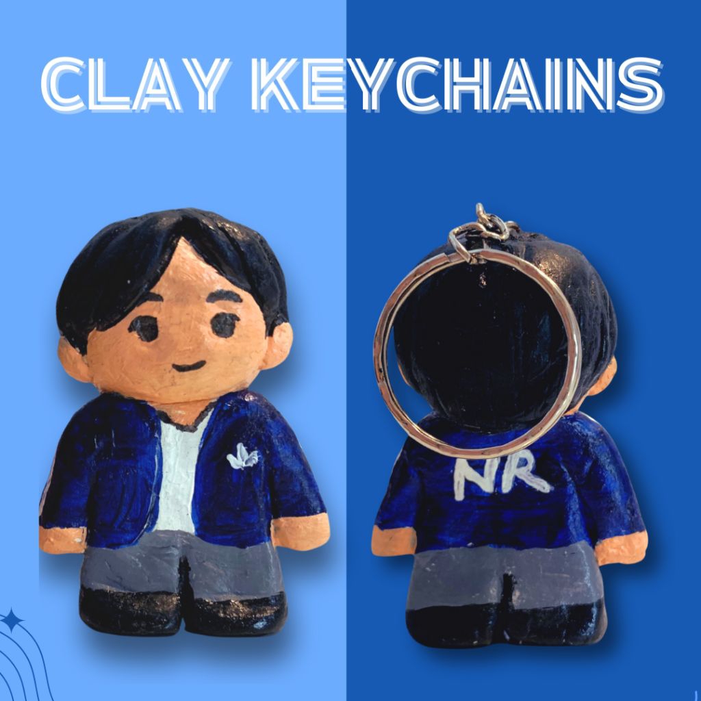 Custom Clay Keychain Boys/Gantungan Kunci Clay Custom Laki-Laki