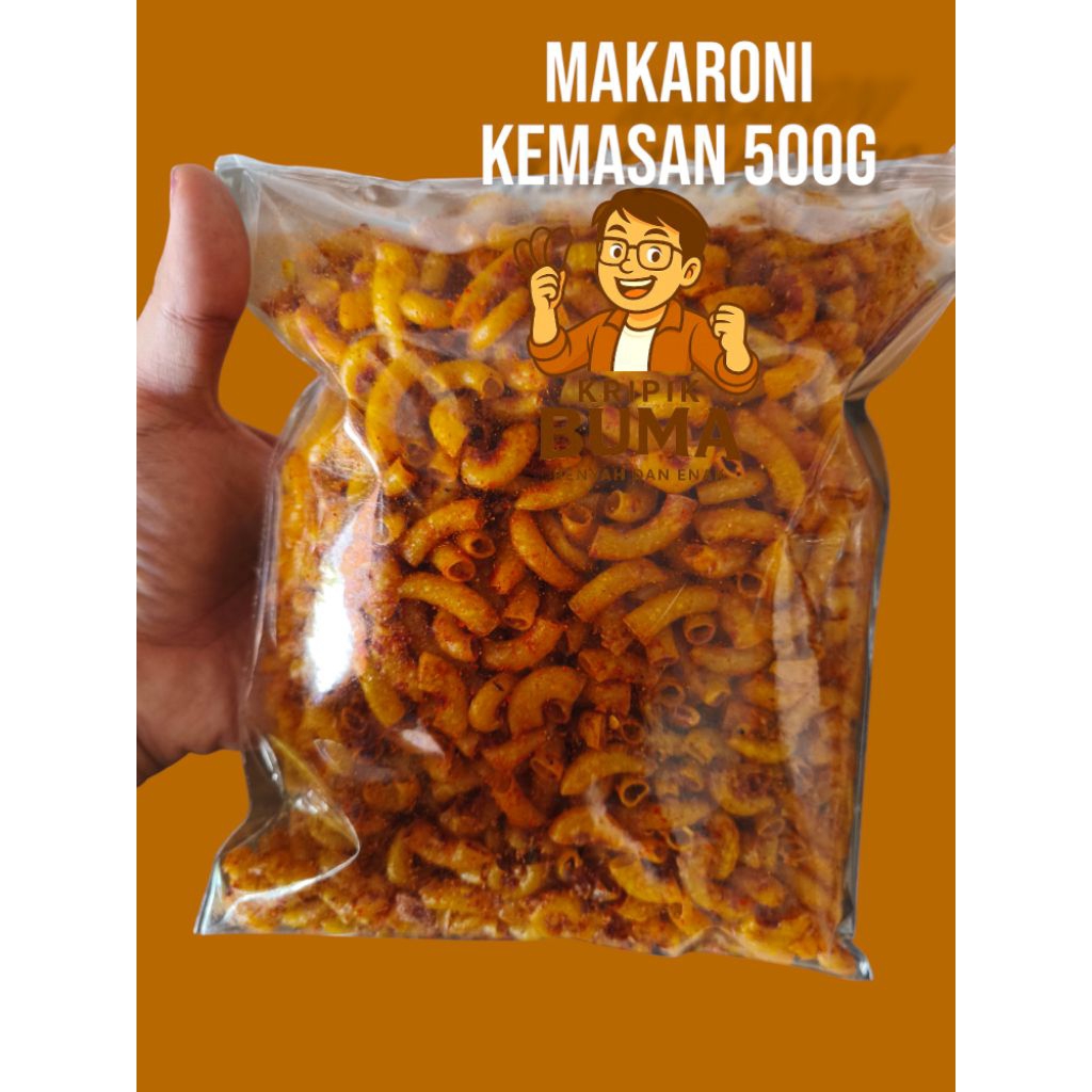 

Makaroni Pedas Gurih kemasan 500g