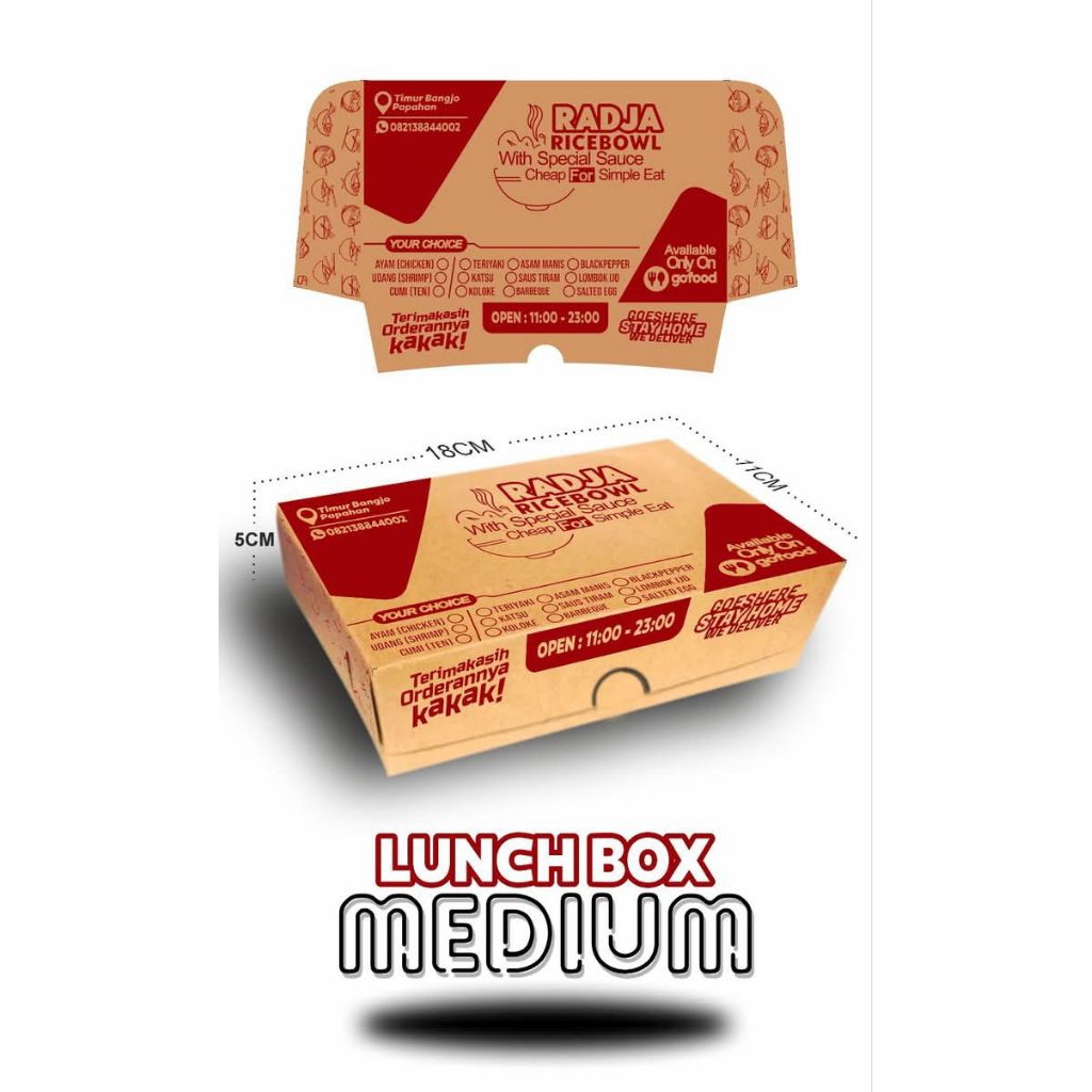 

Lunch Box Medium (11*18*7) Craf