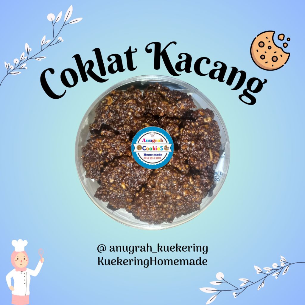

Kue Kering Coklat Kacang KEMASAN TOPLES UKURAN 250 gr