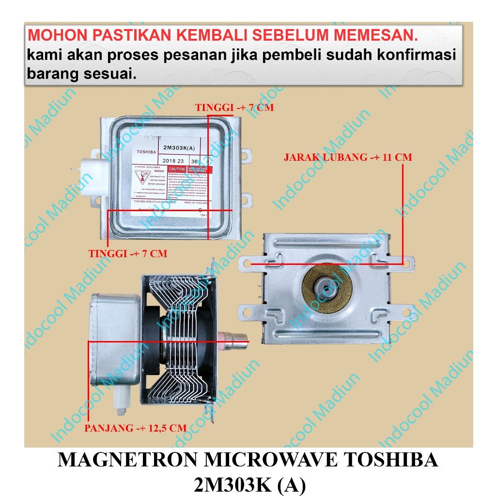 MM3 MAGNETRON TOSHIBA / MAGNETRON MICROWAVE TOSHIBA 2M303K (A)
