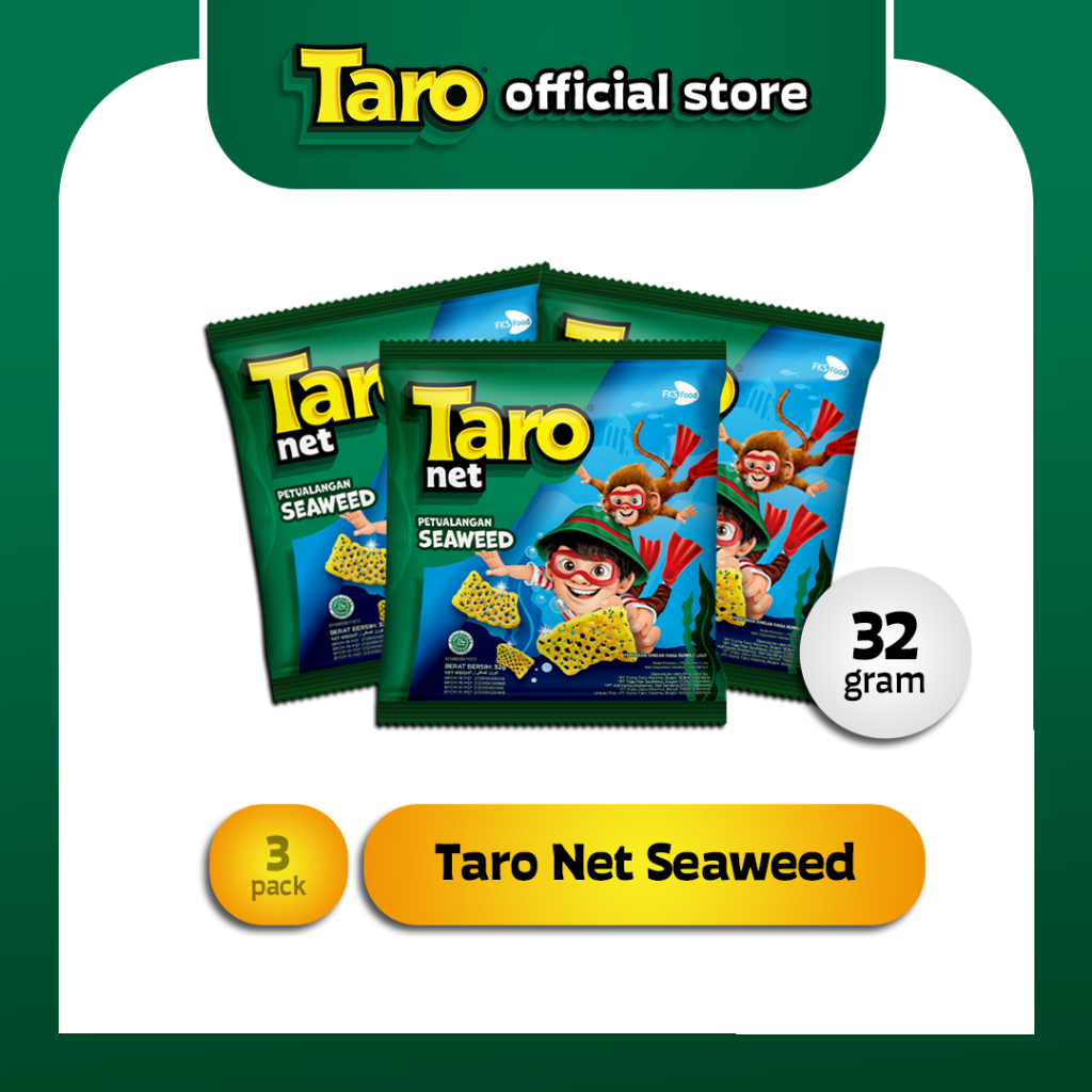 

TARO Net Seaweed 32g 3 pcs Snack Ringan