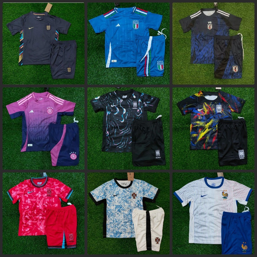 KIDS NEGARA HOME AWAY JERSEY BAJU BOLA ANAK PIALA EROPA DUNIA 2022 2024 GRADE ORI IMPORT