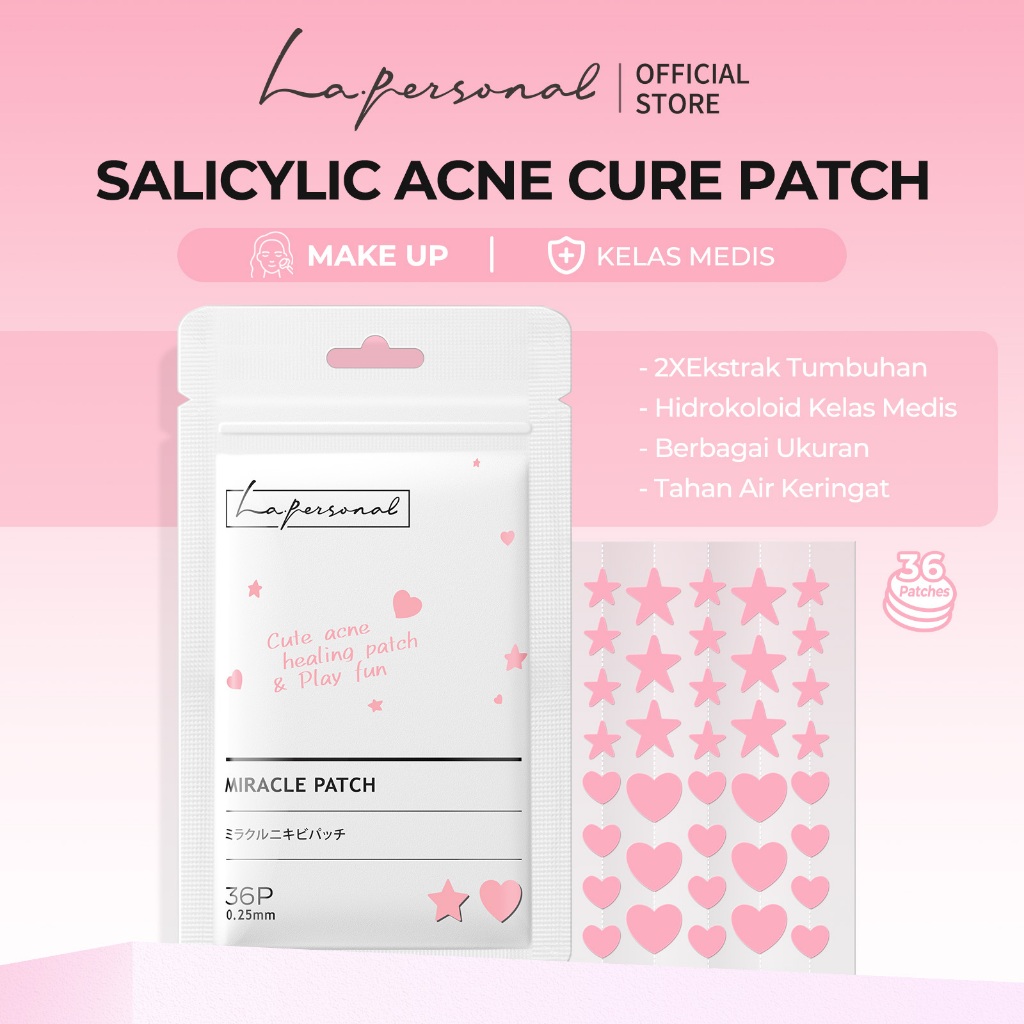 La.personal - Salicylic Acid Acne Pimple Patch Make Up 36Patches | 2X Ekstrak Botani | Hidrokoloid K