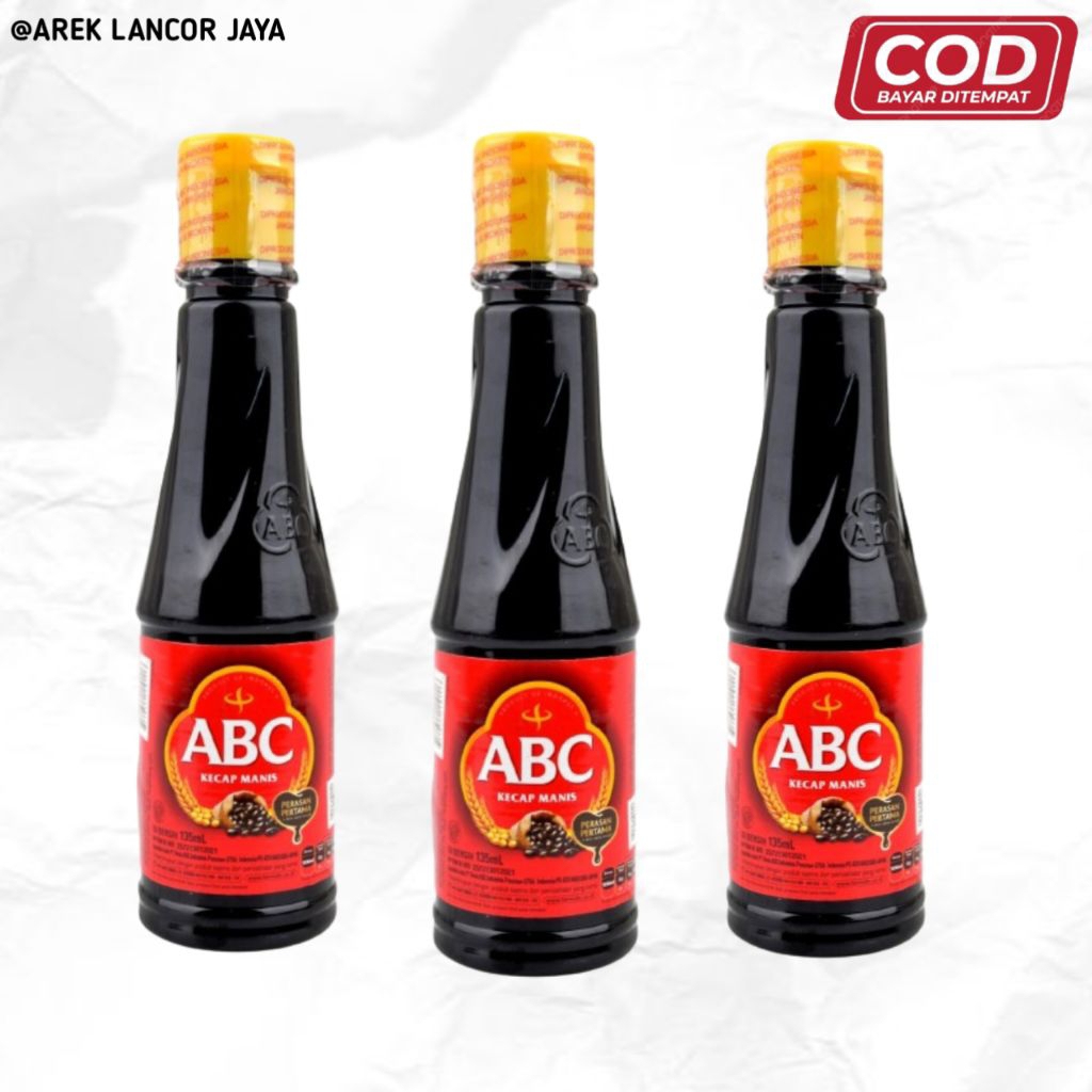 

ABC PAKET HEMAT 3PCS Kecap Manis 135ML Arek Lancor Jaya COD Bayar Ditempat