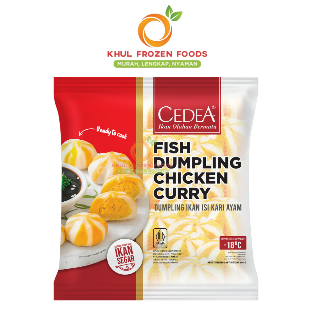 Cedea Dumpling Ikan Isi Curry Ayam 500Gr / CEDEA / Cedea dumpling curry / bakso ikan isi ayam kari /