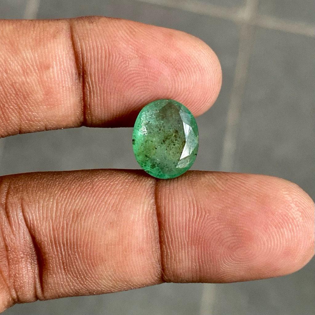 Natural Zambian Emerald Jamrud Batu Zamrud Colombia asli batu jamrud Dim 13x11x5 CT 5.40