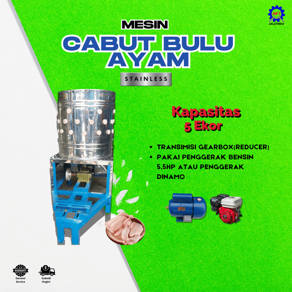 Mesin Cabut Bulu Ayam. Bubut ayam Stainless Gearbox Reducer. Cabut Bulu unggas kapasitas 5 ekor Siap