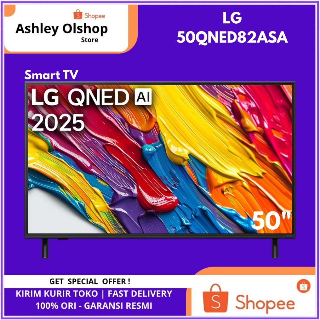 QNED TV LG 50QNED82ASA 50 Inch Smart TV LG 4K 50 Inci QNED82 LG QNED AI [2025]