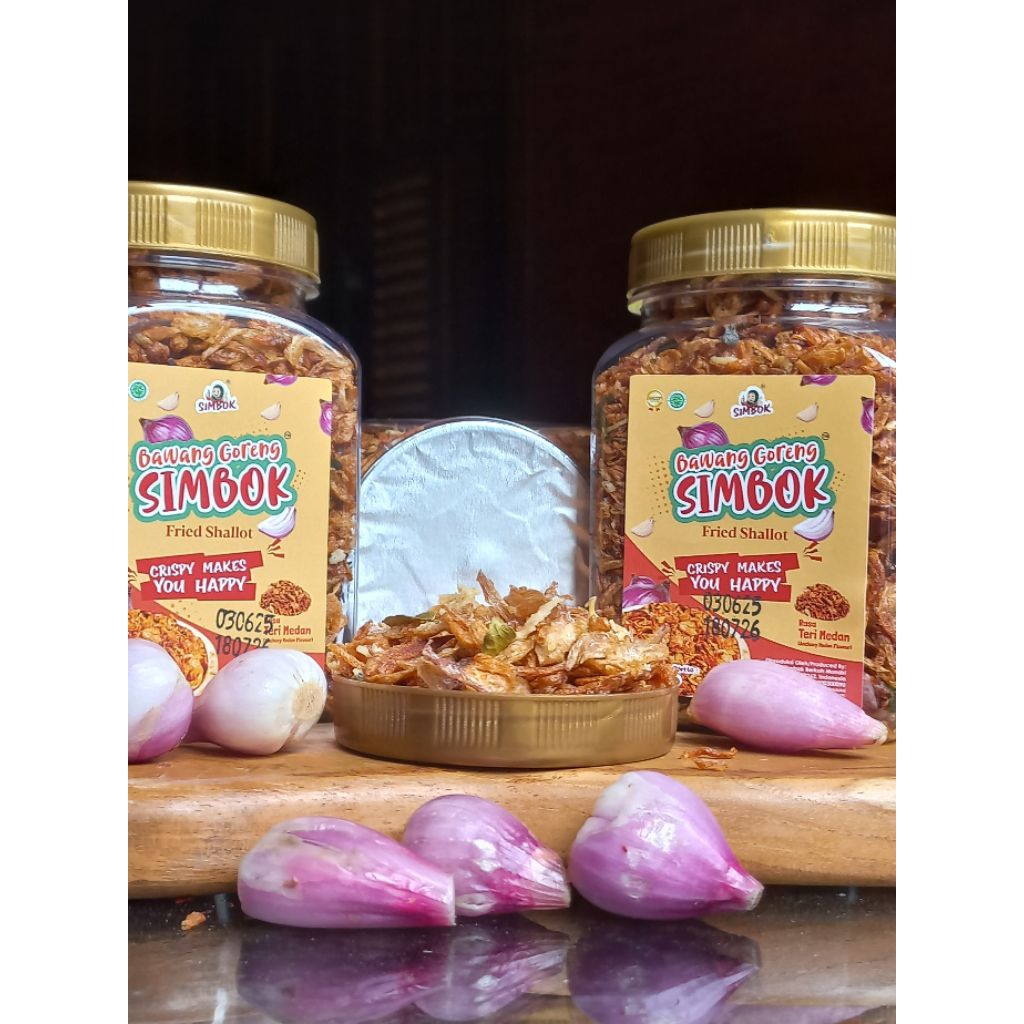 

Bawang Goreng Simbok 100gram toples Teri Medan Bawang Brebes, Renyah, Gurih, Enak, Crispy