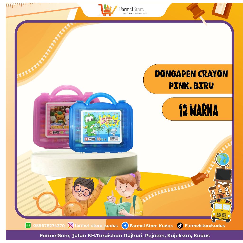 

Dongapen Crayon Oil Pastel (Isi 18 Warna)