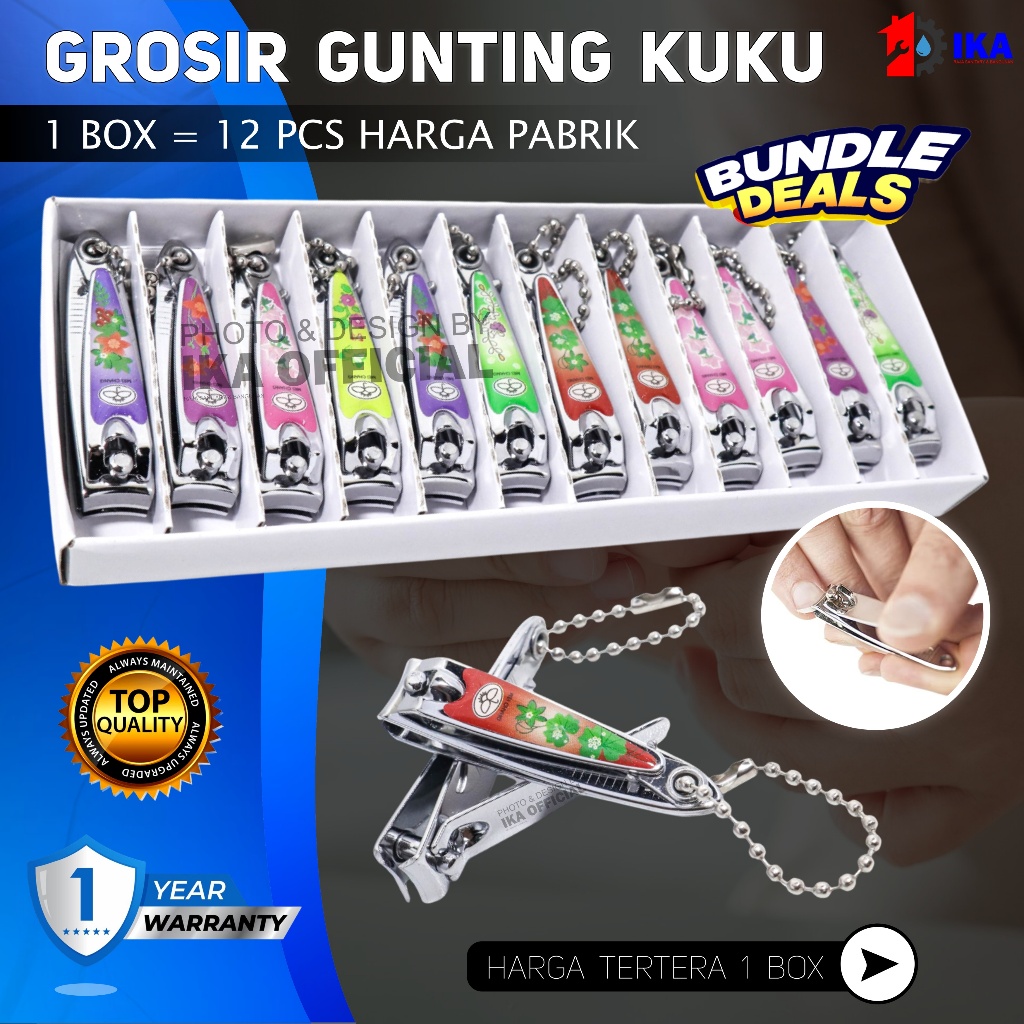 1 Lusin (12 pcs) Potongan kuku / GUNTING KUKU / ALAT POTONG KUKU CUTTING NAIL JARI TANGAN KAKI