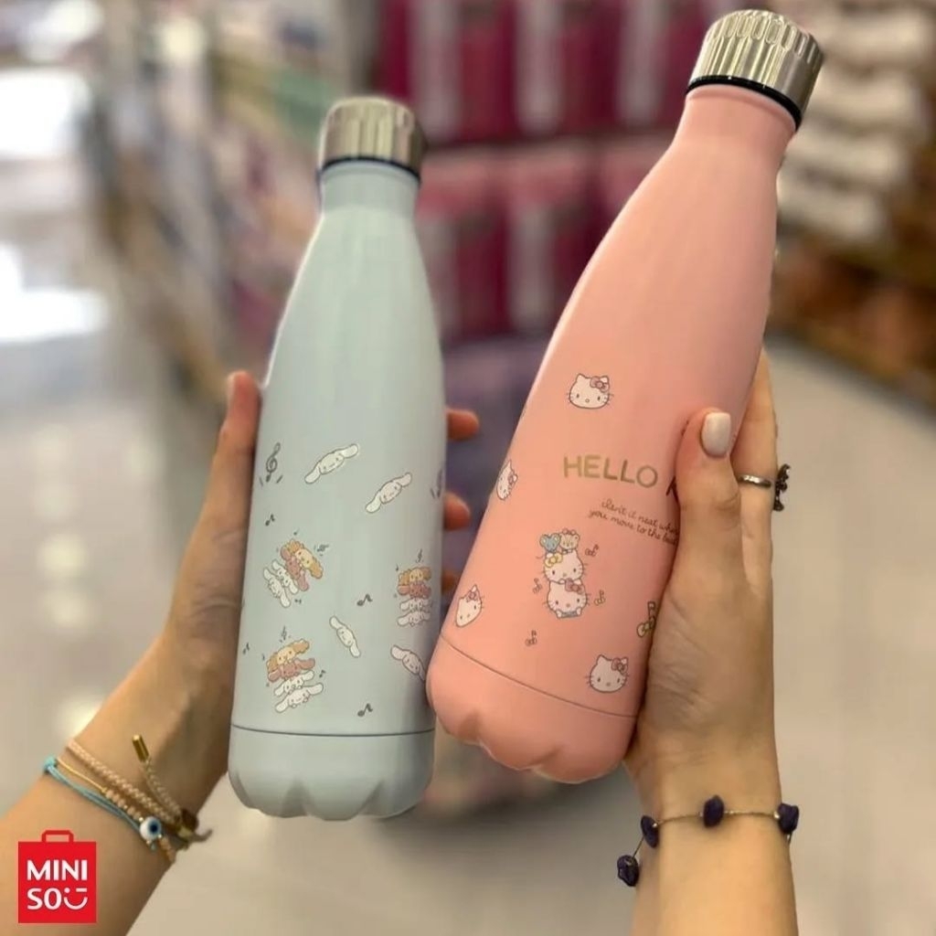 Official BALI MINISO Botol Minum Sanrio Tumbler Stainless Sanrio Botol Air Minum Kuromi Cinnamoroll 