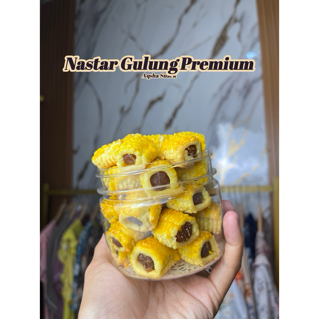

Kue Nastar gulung Toples Tabung 400 dan 600ml Premium