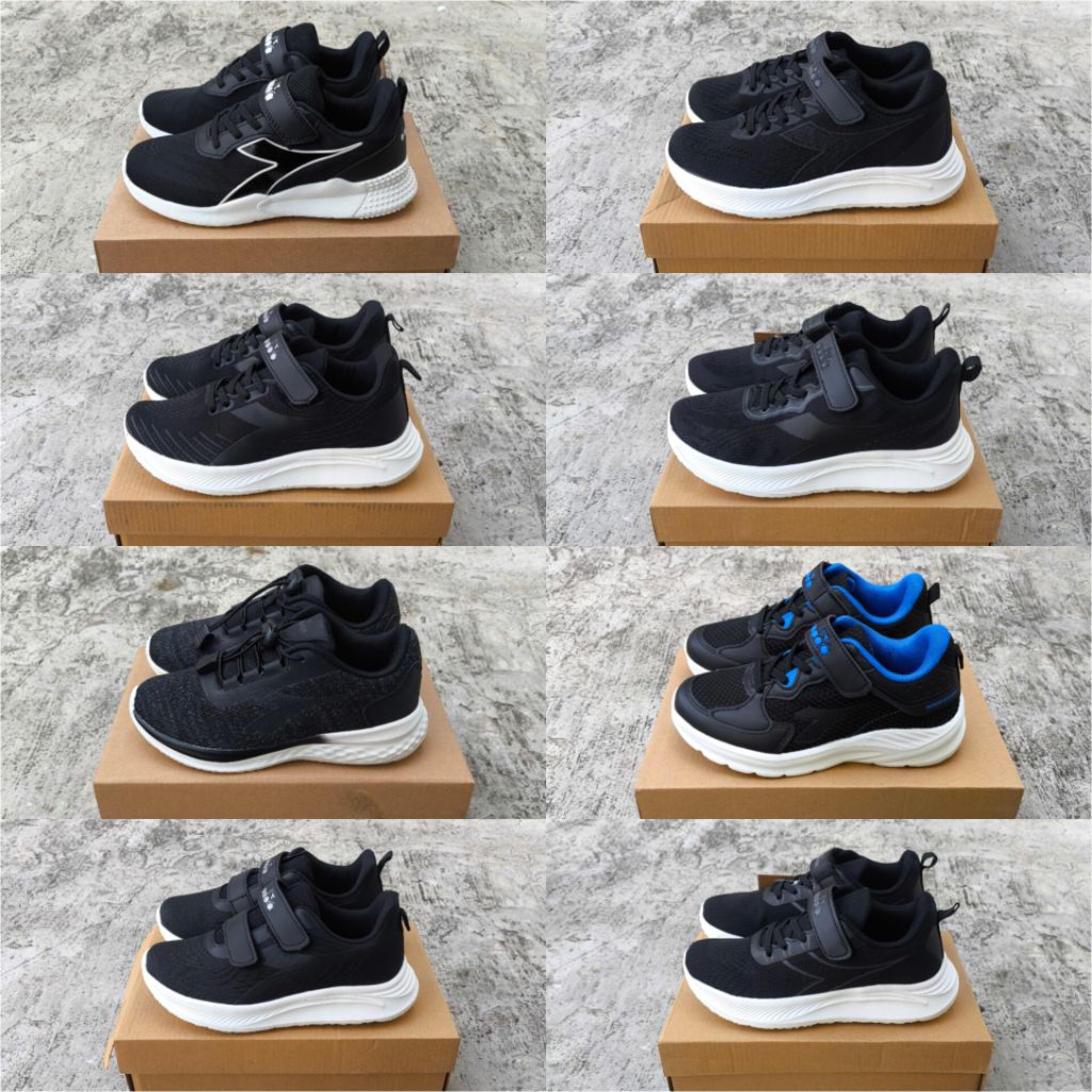 RB Sepatu Anak Laki Laki Diadora Hitam Original