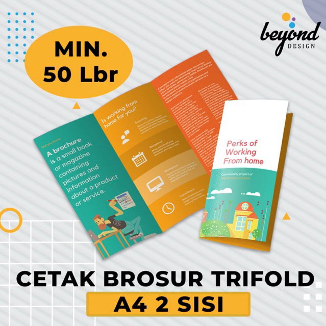 

Cetak Brosur/Flyer Trifold A4 Bolak Balik 2 Sisi