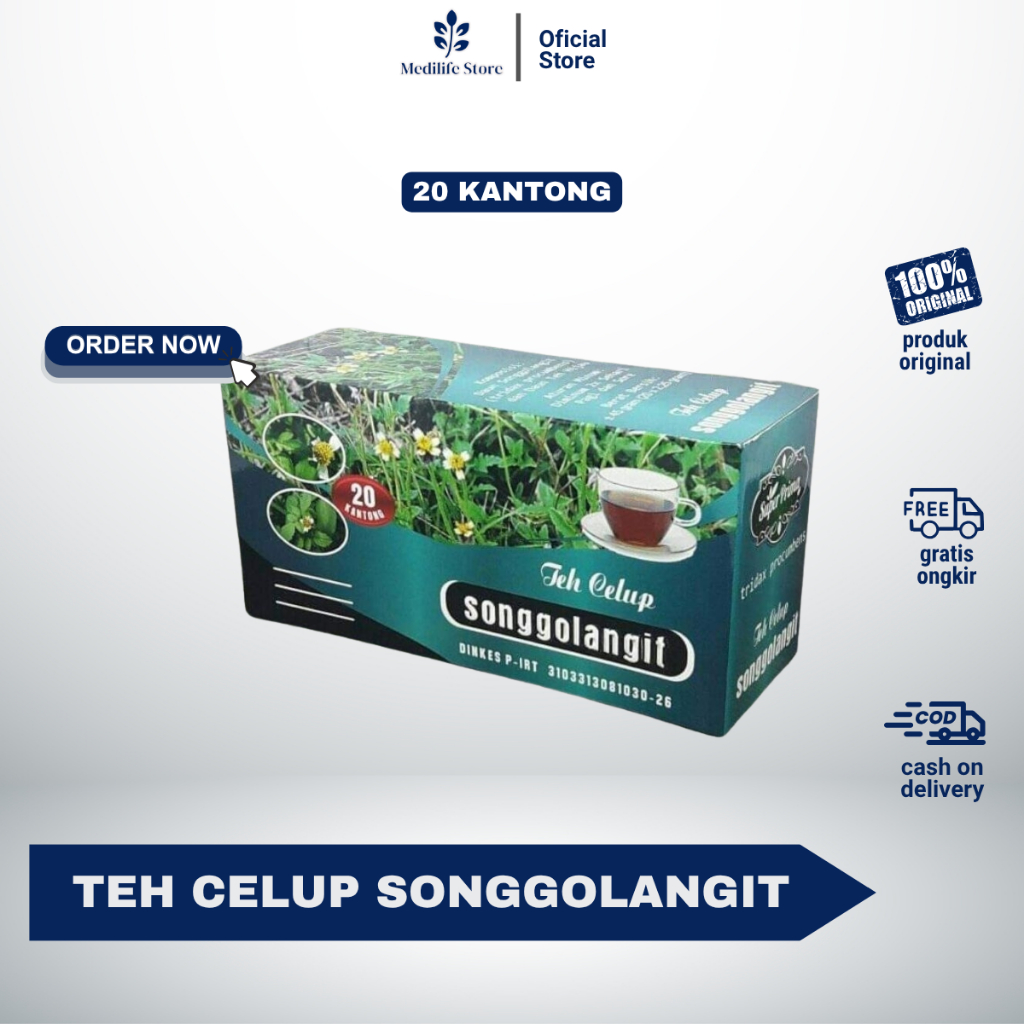 

TEH SONGGOLANGIT - teh celup herbal atasi nyeri sendi, asam urat & ginjal | solusi alami ampuh | original 100%