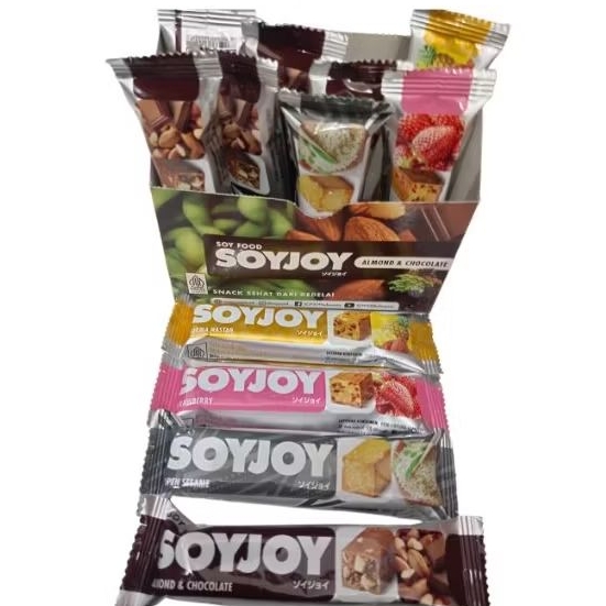 

SOYJOY soy food snack sehat dari kedelai 30grVarian - kurma nastar - open sesame - strawberry - almond & chocolate