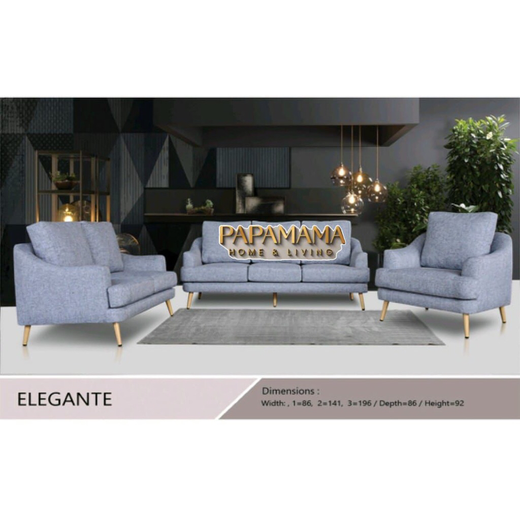 Sofa Tamu Modis Tipe Elegante - Sofa Fullset 321 Bergaransi - Kursi Tamu Minimalis - Medan