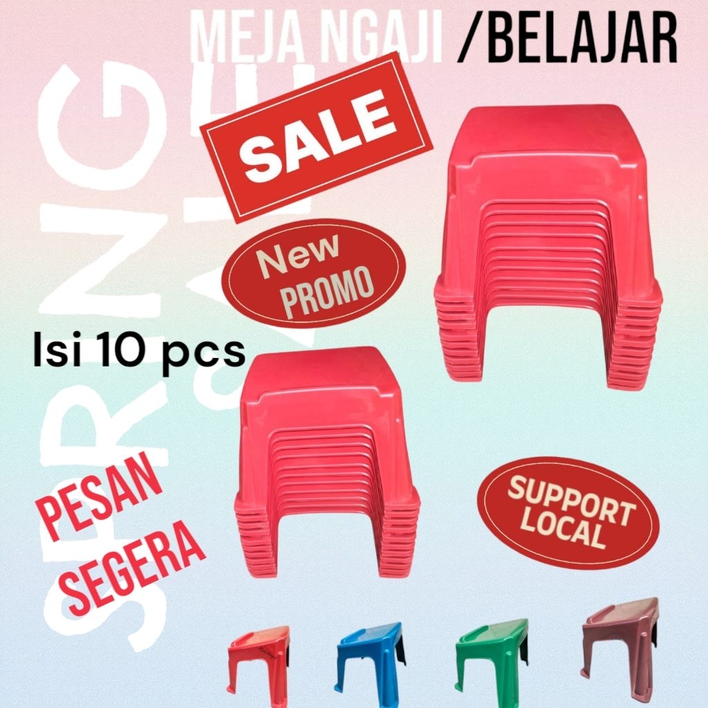 MEJA NGAJI/ UNTUK BELAJAR PLASTIK HTC 10PCS