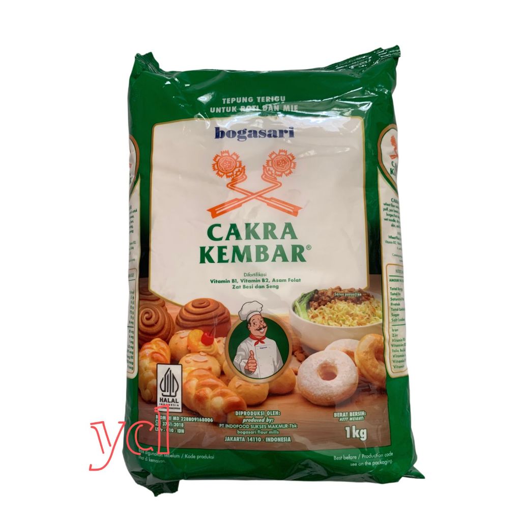 

Terigu Cakra Kembar Kwalitas Premium 1Kg Paket 1 / 3 / 5 Pcs