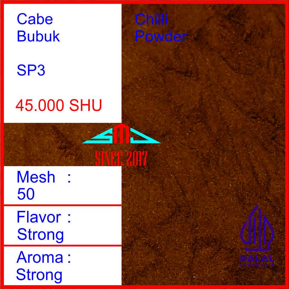 

Cabe Bubuk 1 kg Super Pedas / Chilli Powder 1000 gram Super Spicy / Cabai Bubuk / Rempah / Bumbu Masak / Spices