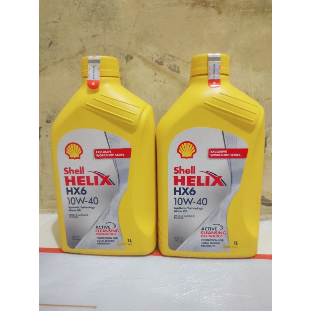 Oli Mesin Shell Helix HX6 SAE 10W-40 1L 1Liter Oli Mesin Bensin Shell Helix HX6 10W-40 1 Liter ORIGI