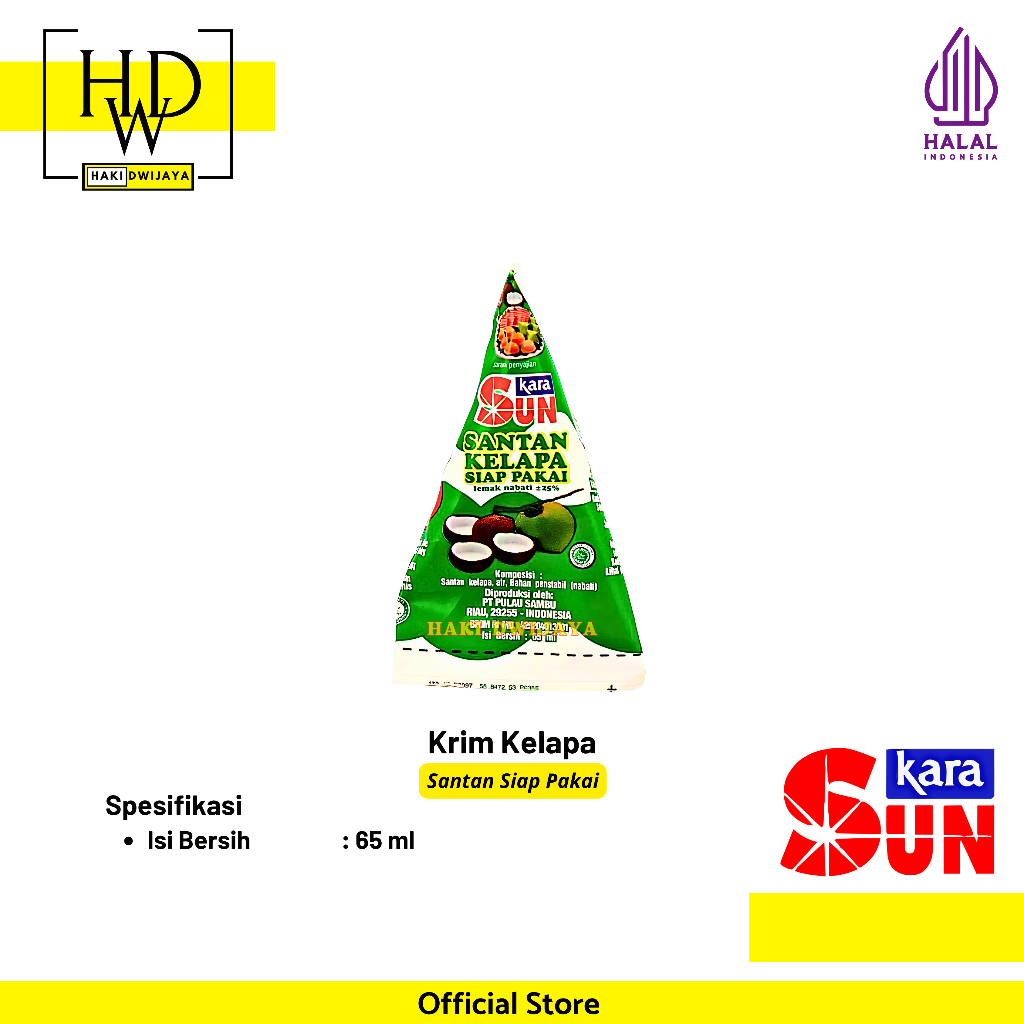 

[65ml] Sun Kara Krim Kelapa / Santan Siap Pakai / Coconut Cream