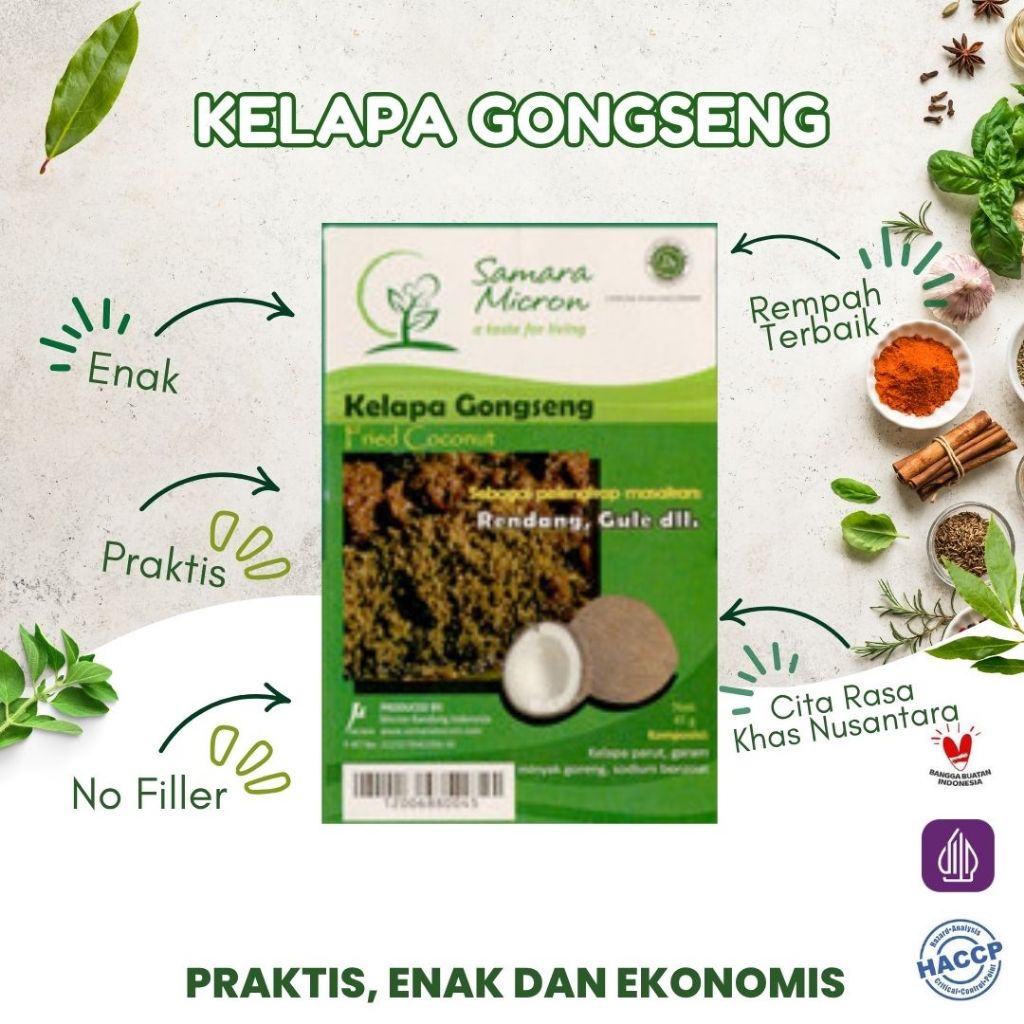 

Bumbu Racik Samara Micron - Bumbu Kelapa Gongseng - Bumbu Instan Sangrai Kelapa