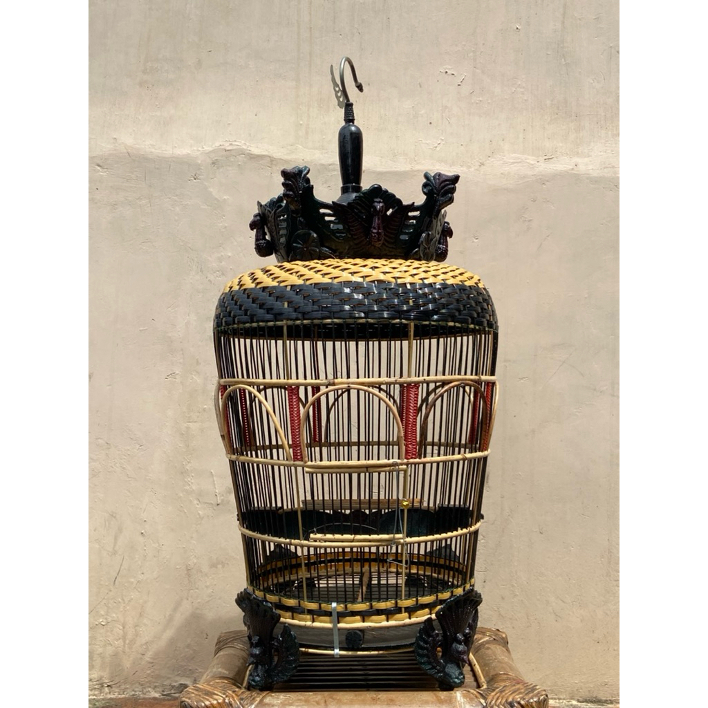 KANDANG PERKUTUT ROTAN BULAT KLASIK/ SANGKAR PERKUTUT/ KANDANG PERKUTUT/ KANDANG BURUNG