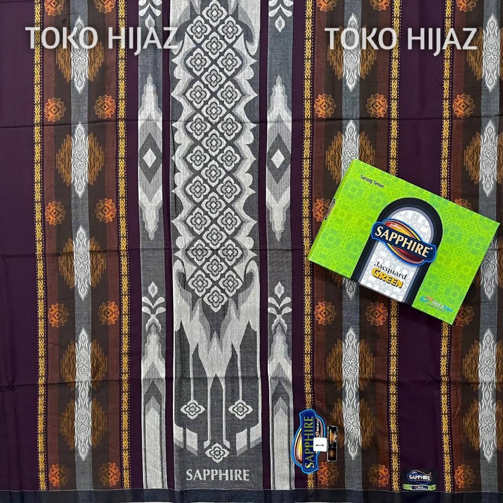 Sarung Sapphire Jacquard Green dan SKD - SDF