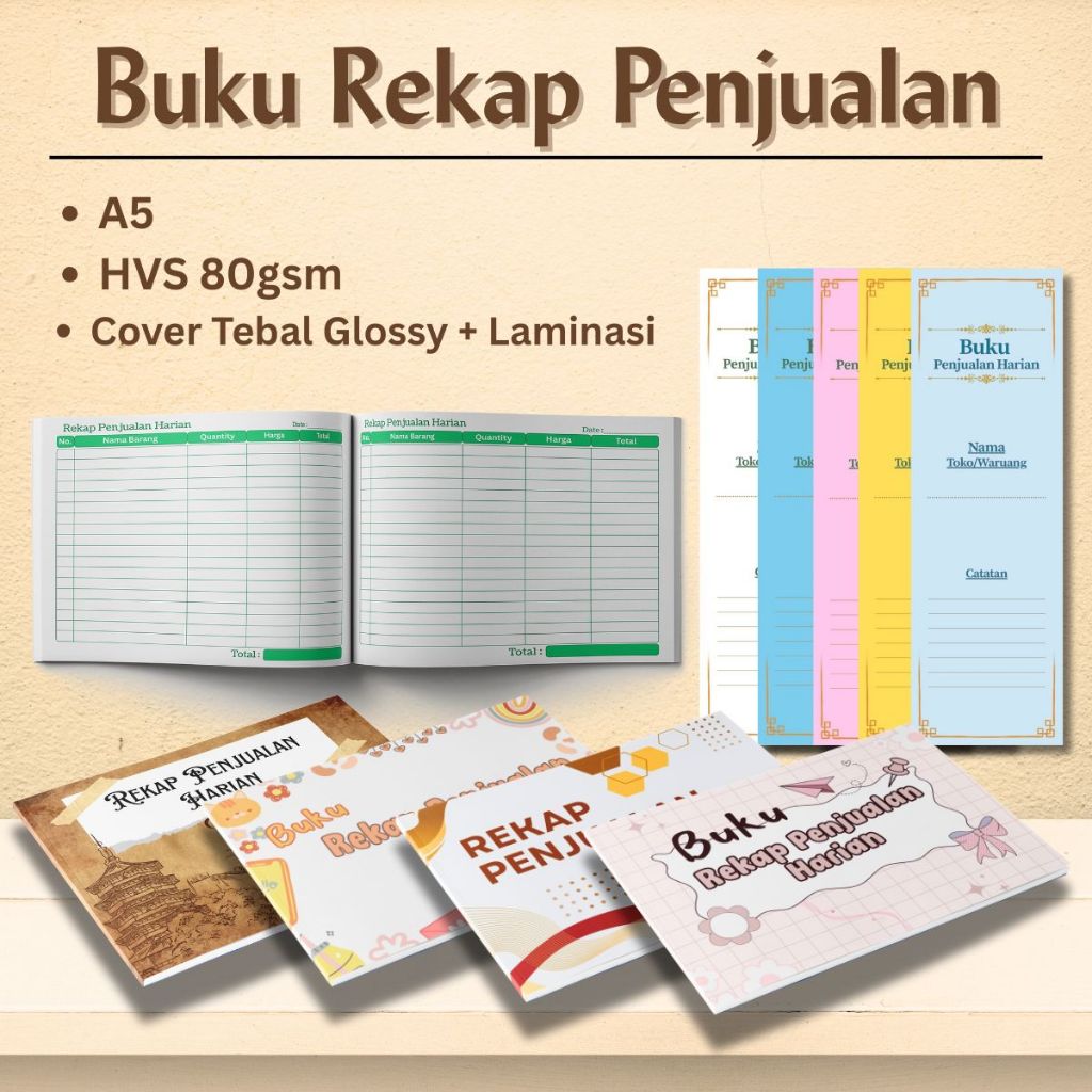 

Buku Penjualan Harian / buku kas penjualan harian 40 lembar 80 halaman