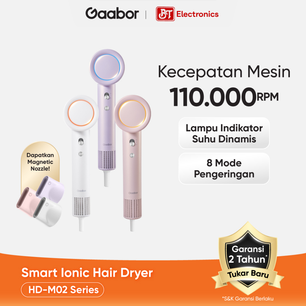 Gaabor - Smart Ionic & Blu Ray Hair Dryer Gaabor Pengering Rambut