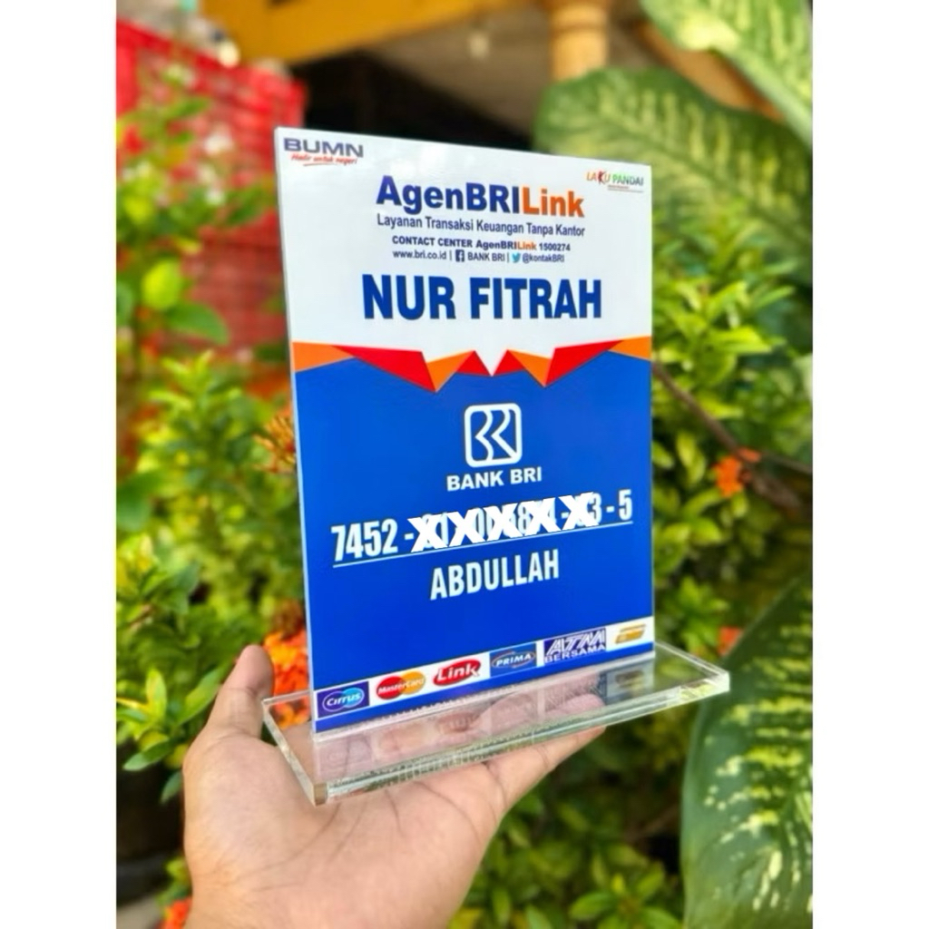 

PAPAN AKRILIK REKENING BISA CUSTOM / RUBAH NOMOR UKURAN 15x20