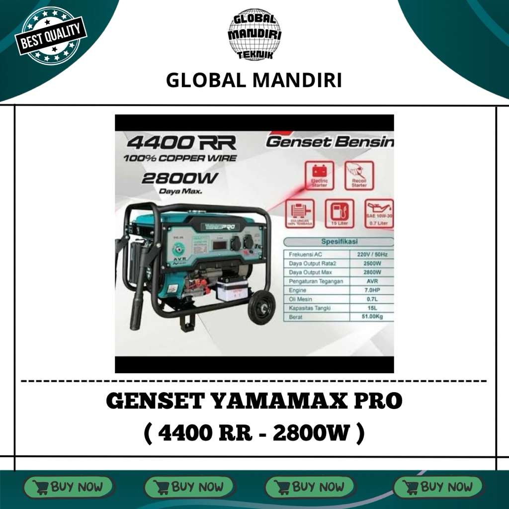 GENSET YAMAMAX PRO ( 4400 RR - 2800 W ) MURAH KUAT BERKUALITAS